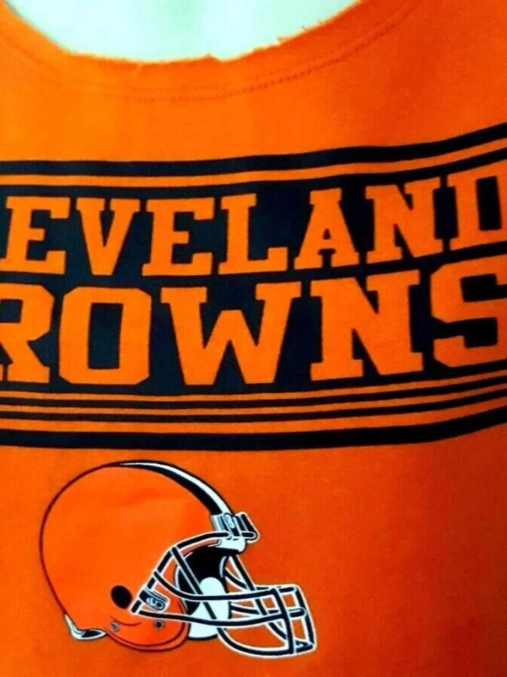 Cleveland Browns Girls Sweatshirt Size Large 10/12 Front Pouch Thermal Sleeves